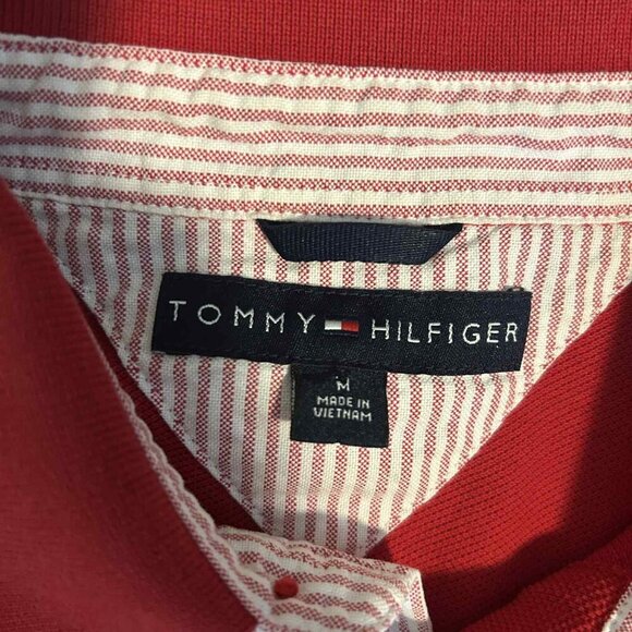 Tommy Hilfiger Red Polo Shirt - Medium - Picture 2 of 3